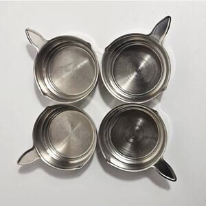 Vintage Bloomfield Industries Set Of 4 Butter Warmers 545-2 Stainless Steel MCM